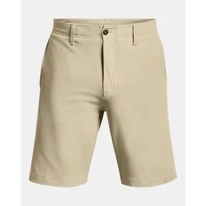 Under Armour Khaki Drive Men's Golf Shorts Performance Stretch Flat Front Sz 34